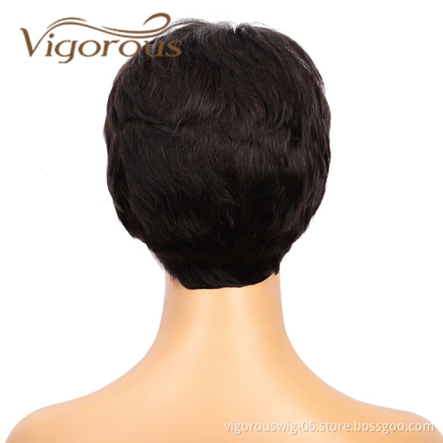 Natural Looking With Bangs For Black Women Unprocessed Raw Straight Dropshipping 100% Brazilian Real Human Hair Brazilian